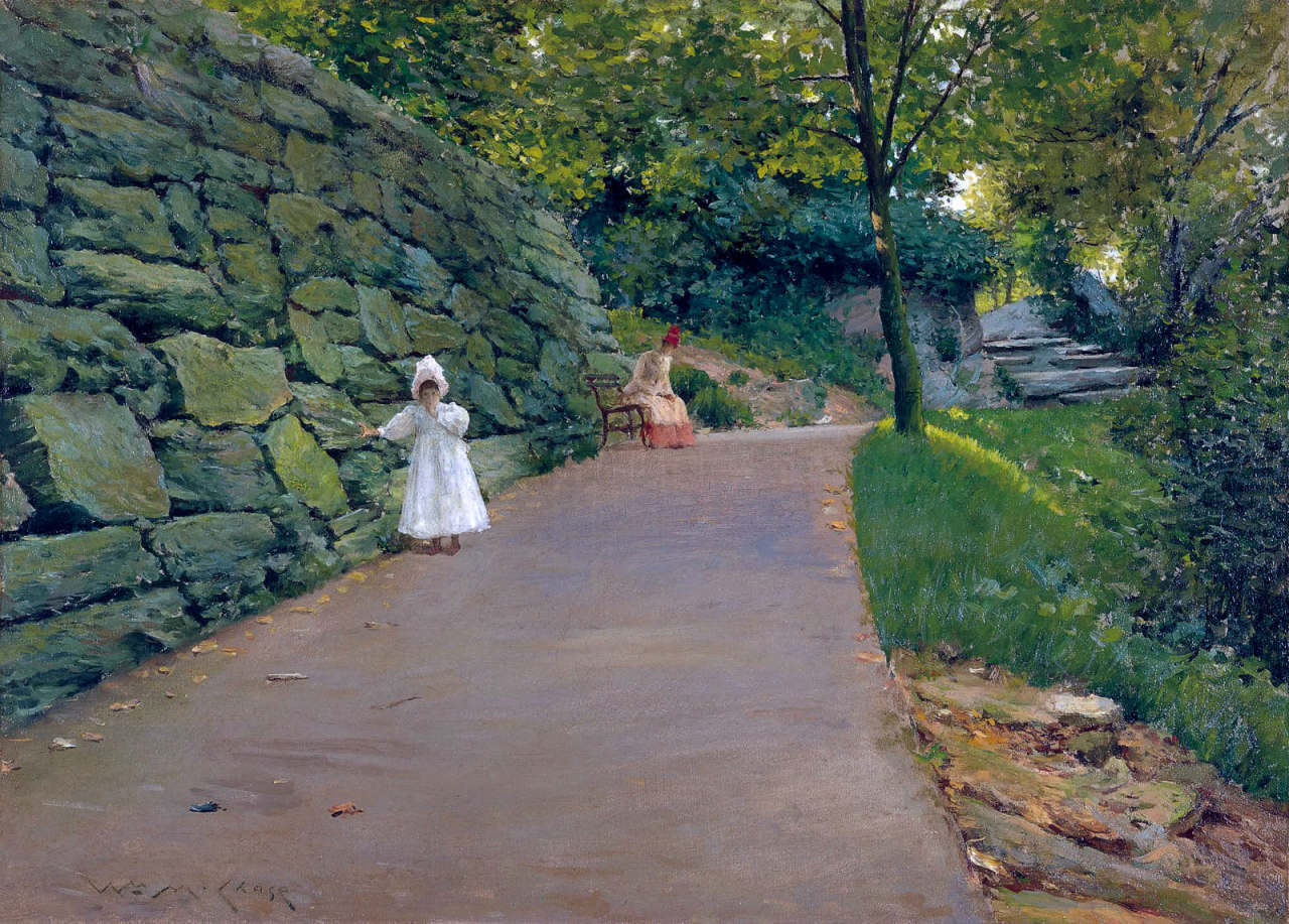 In the Park a By Path (1890) - William Merritt Chase Tablo