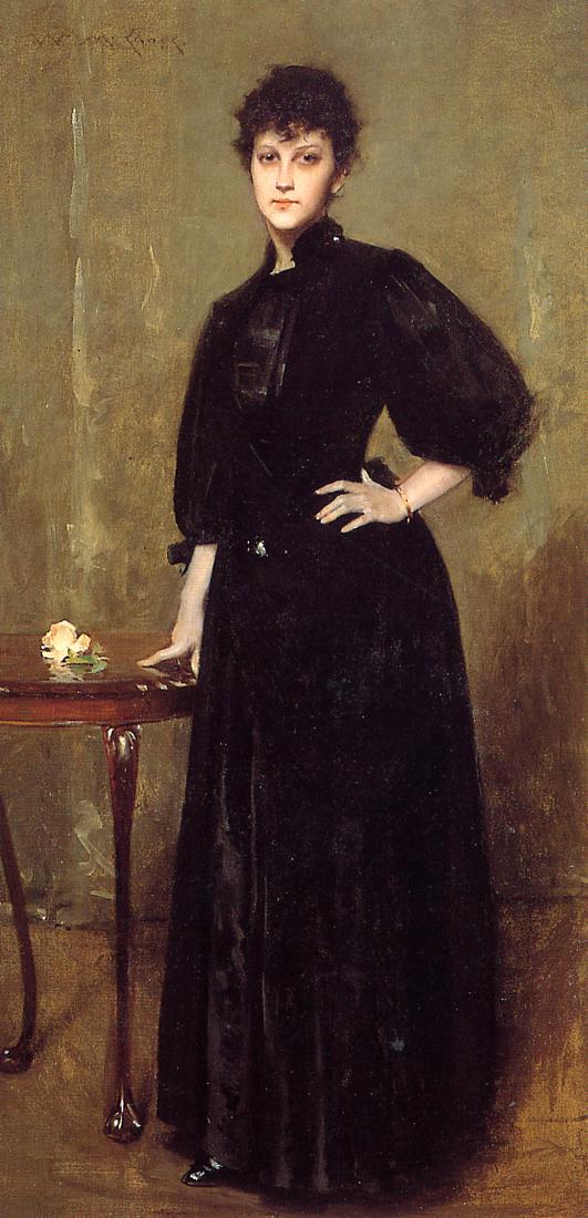 Lady in Black (1888) - William Merritt Chase Tablo
