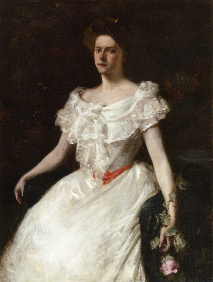 Lady with a Rose (1901) - William Merritt Chase Tablo