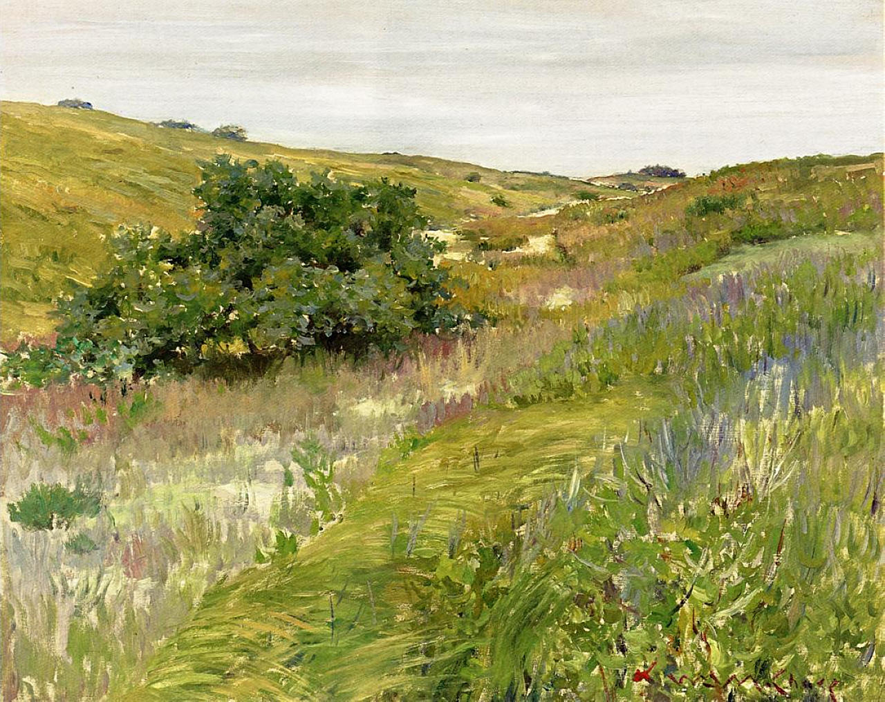 Landscape, Shinnecock Hills (1898) - William Merritt Chase Tablo