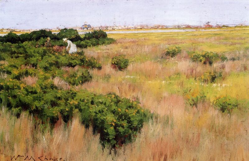 Landscape near Coney Island (1886) - William Merritt Chase Tablo