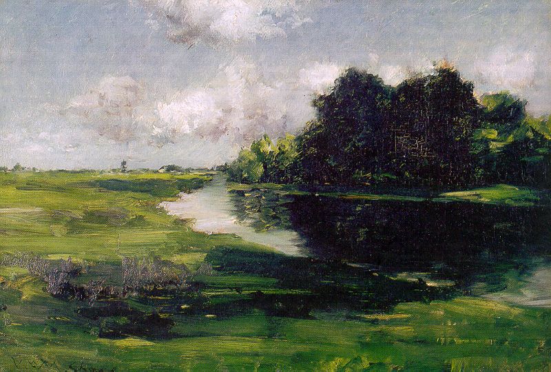 Long Island Landscape after a Shower of Rain (1885) – William Merritt Chase Tablo