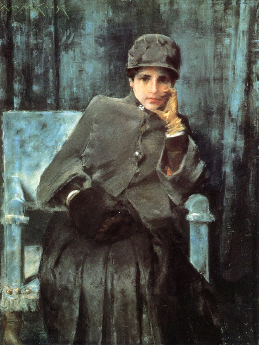 Meditation (Portrait of the Artist's Wife) (1885) - William Merritt Chase Tablo