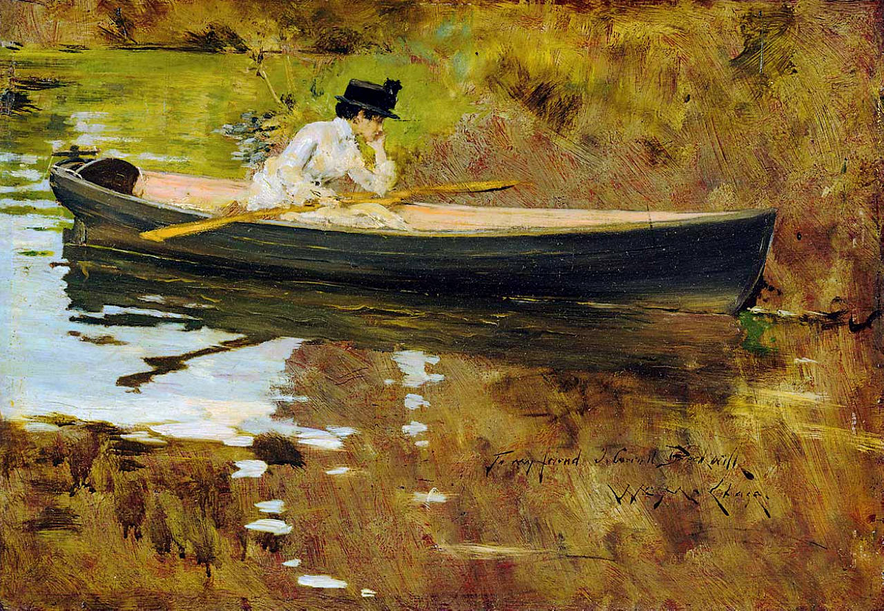 Mrs. Chase in Prospect Park (1886) - William Merritt Chase Tablo