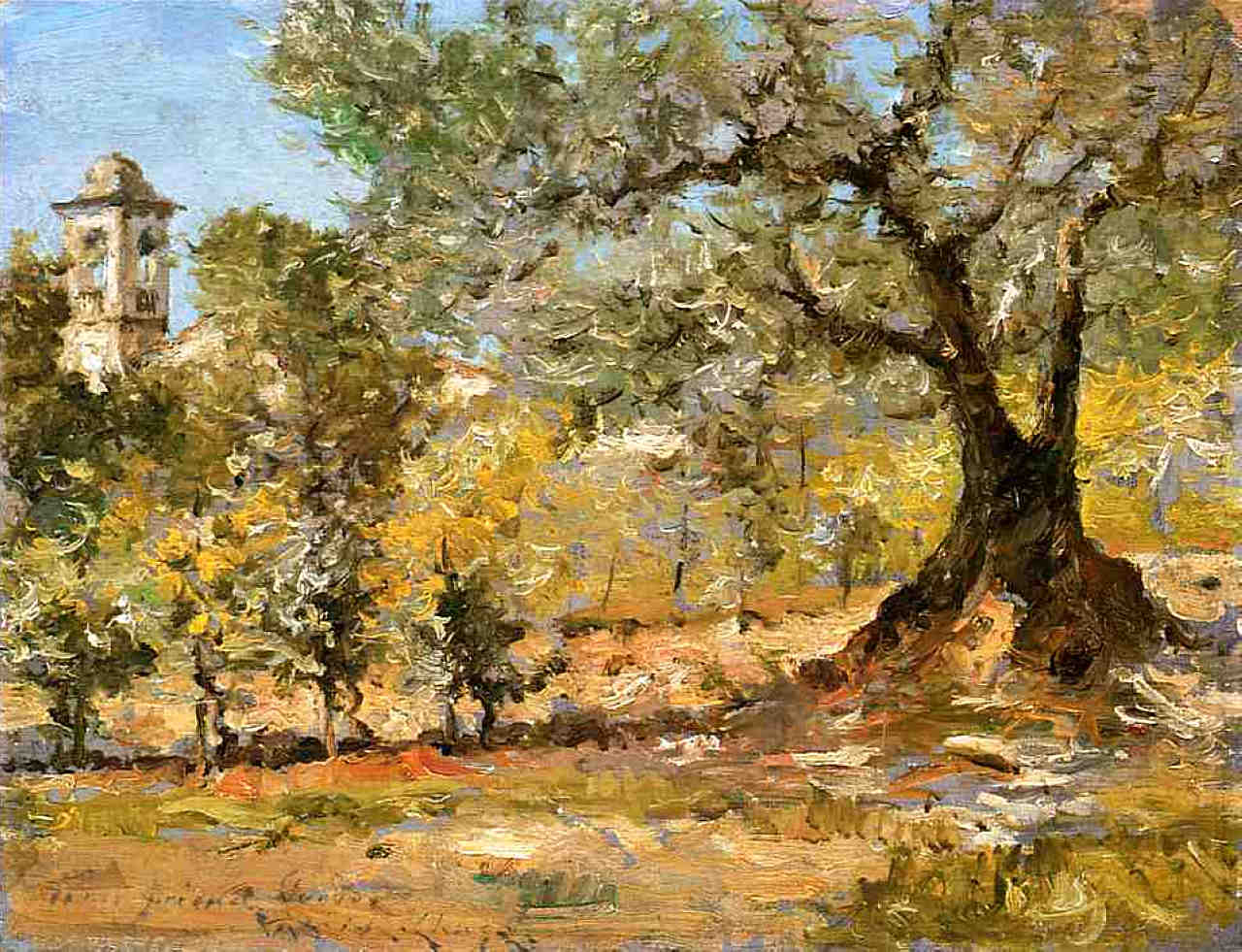 Olive Trees, Florence (1911) - William Merritt Chase Tablo