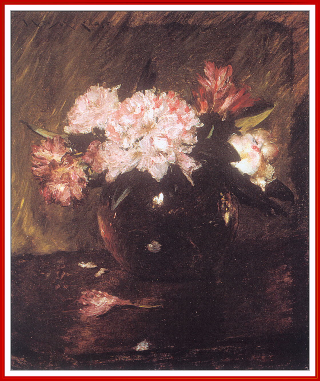 Peonies - William Merritt Chase Tablo