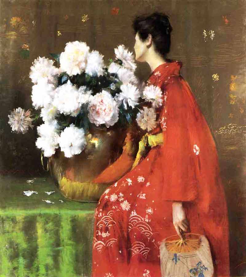 Peonies (1897) - William Merritt Chase Tablo