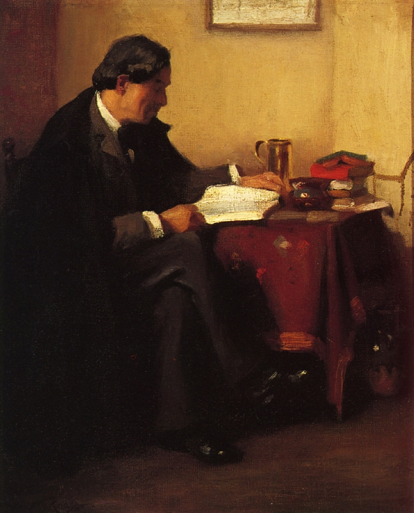 Portrait of Elbert Hubbard (The Roycrafter) (1902) - William Merritt Chase Tablo