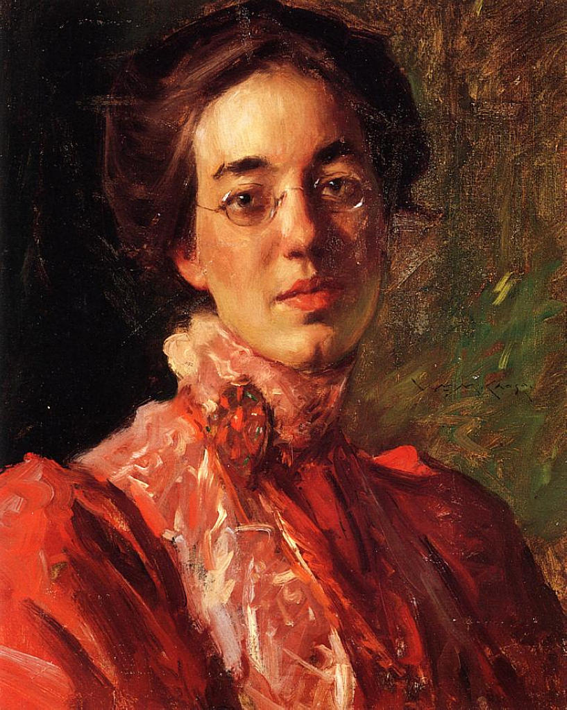 Portrait of Elizabeth (Betsy) Fisher (1899) - William Merritt Chase Tablo