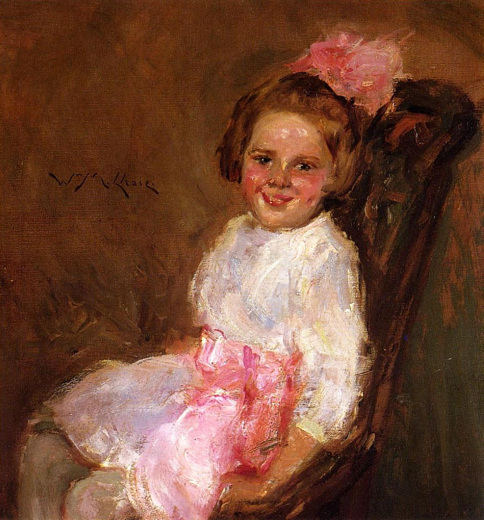 Portrait of Helen, Daughter of the Artist (1900) – William Merritt Chase Tablo