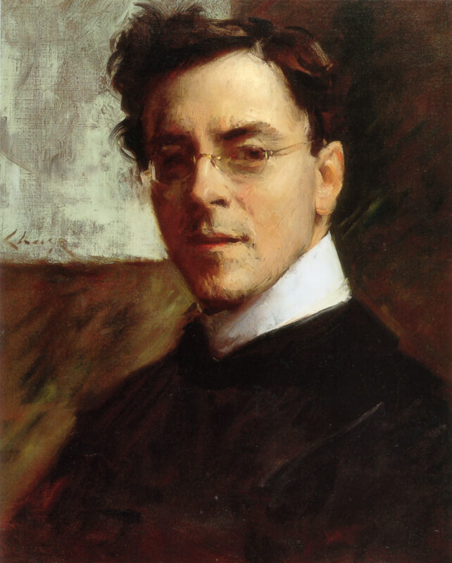 Portrait of Louis Betts - William Merritt Chase Tablo