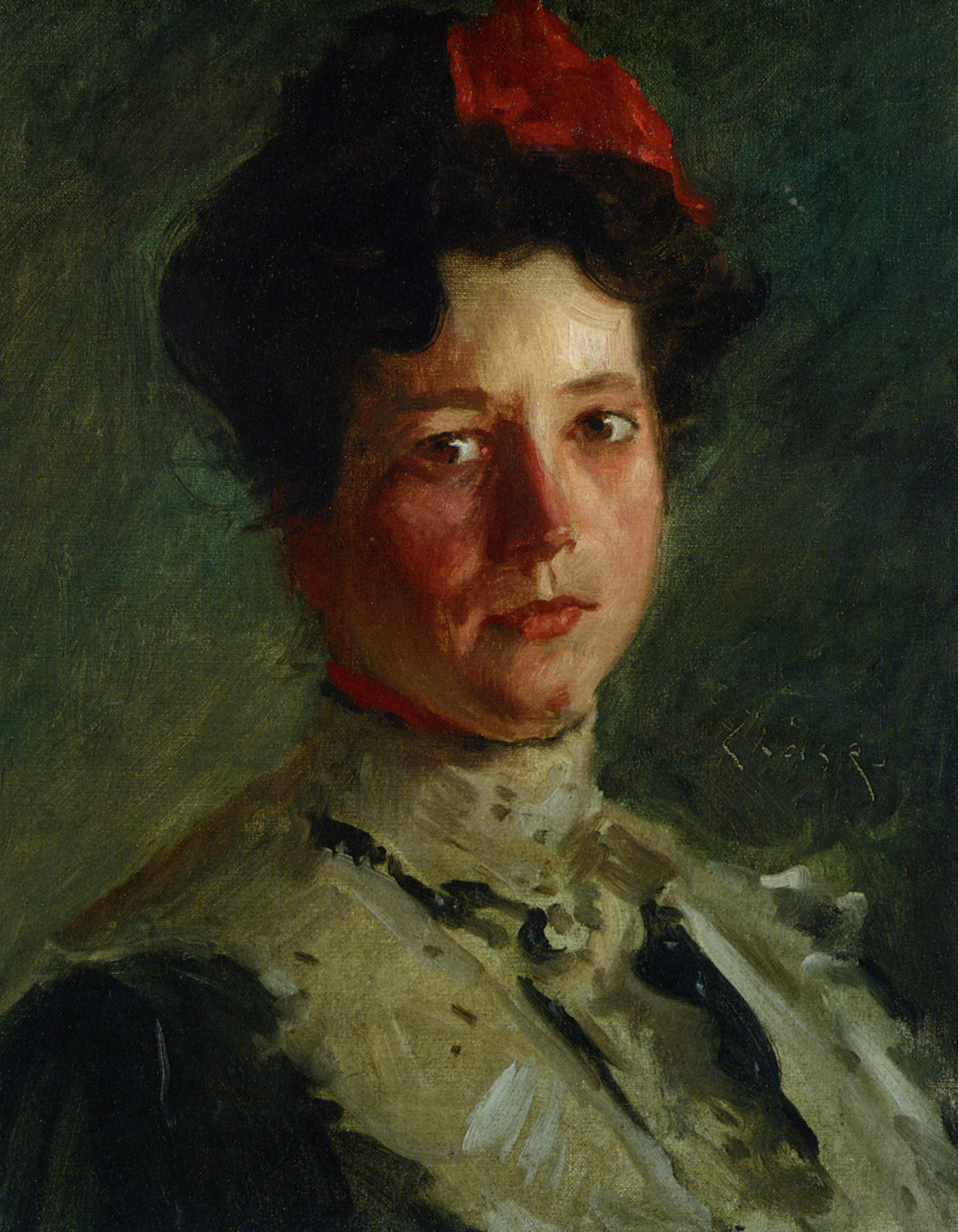 Portrait of Martha Walter (1908) - William Merritt Chase Tablo