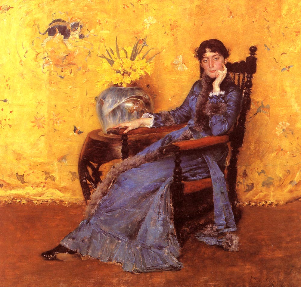Portrait of Miss Dora Wheeler (1883) - William Merritt Chase Tablo