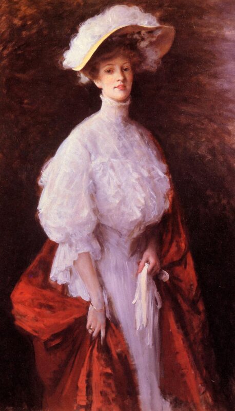 Portrait of Miss Frances (1905) - William Merritt Chase Tablo