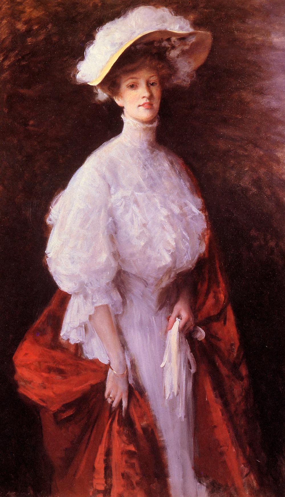 Portrait of Miss Frances (1905) - William Merritt Chase Tablo