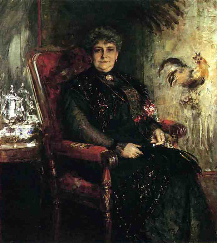 Portrait of Mme. E.H. Bensel (1912) - William Merritt Chase Tablo