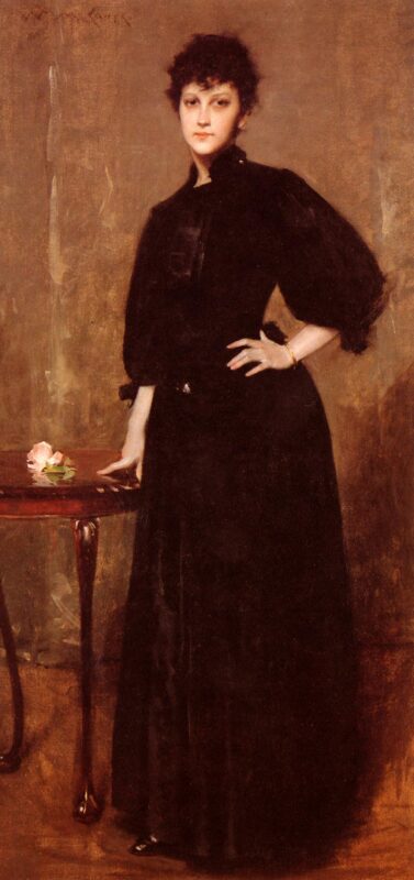 Portrait of Mrs. C (1888) - William Merritt Chase Tablo