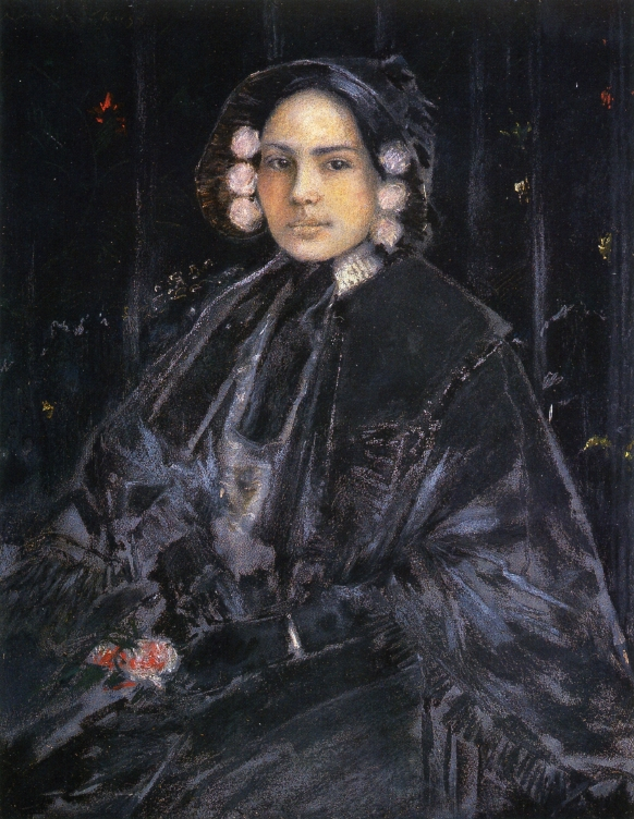 Portrait of Mrs. Julius Erson (1890) - William Merritt Chase Tablo