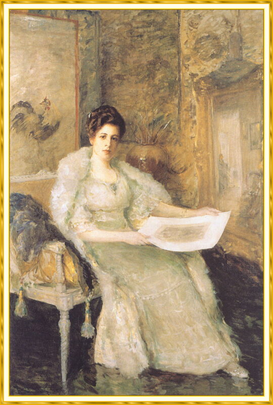 Portrait of Susan Watkins - William Merritt Chase Tablo