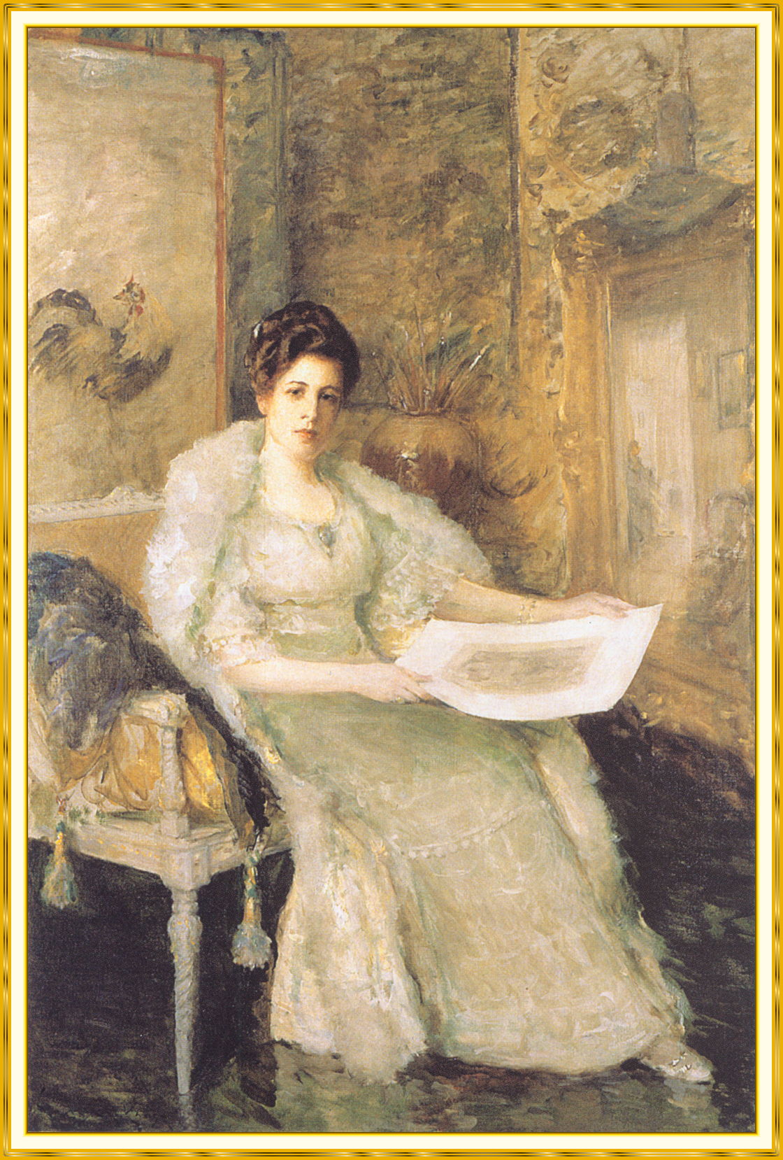 Portrait of Susan Watkins - William Merritt Chase Tablo