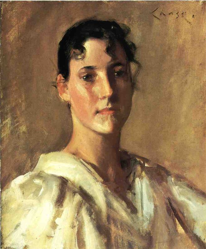 Portrait of a Woman - William Merritt Chase Tablo