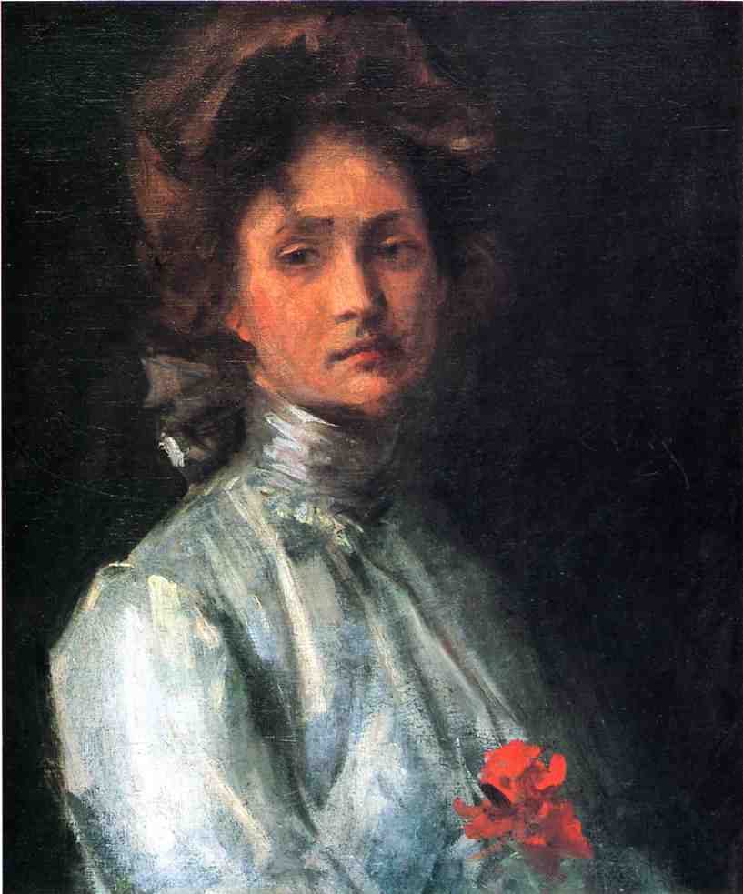 Portrait of a Young Woman (1905) - William Merritt Chase Tablo