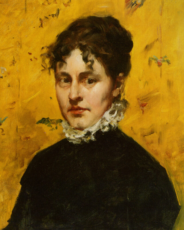 Portrait of the Artist's Sister in Law - William Merritt Chase Tablo