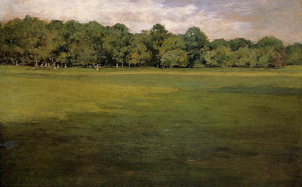 Prospect Park, aka Croquet Lawn Prospect Park (1886) - William Merritt Chase Tablo