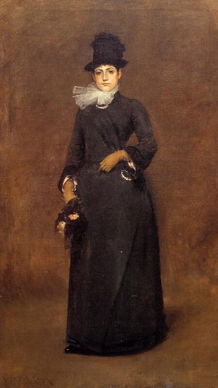 Ready for a Walk Beatrice Clough Bachmann (1885) - William Merritt Chase Tablo