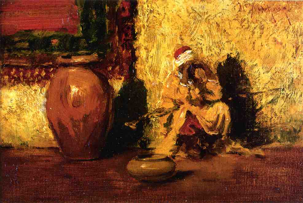 Seated Figure (1881) - William Merritt Chase Tablo