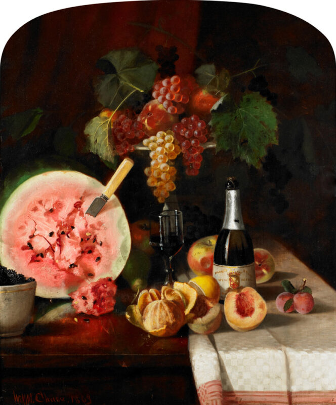 Still Life With Watermelon (1869) - William Merritt Chase Tablo