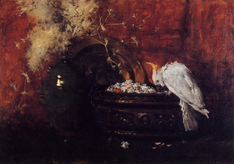 Still Life with Cockatoo (1881) – William Merritt Chase Tablo