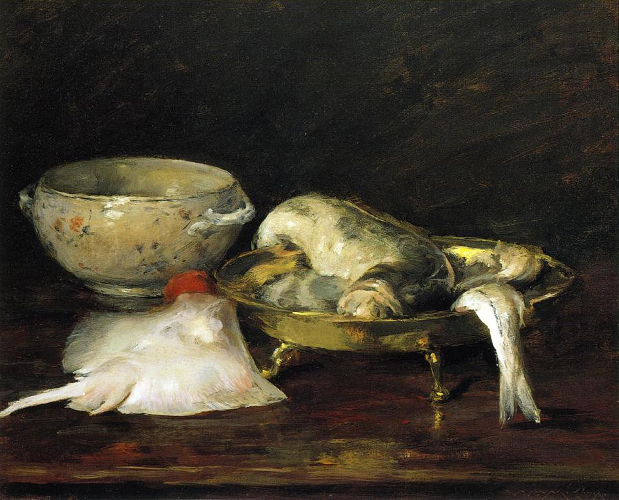 Still Life with Fish (1908) - William Merritt Chase Tablo