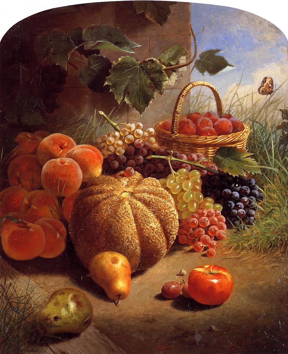 Still Life with Fruit (1871) - William Merritt Chase Tablo