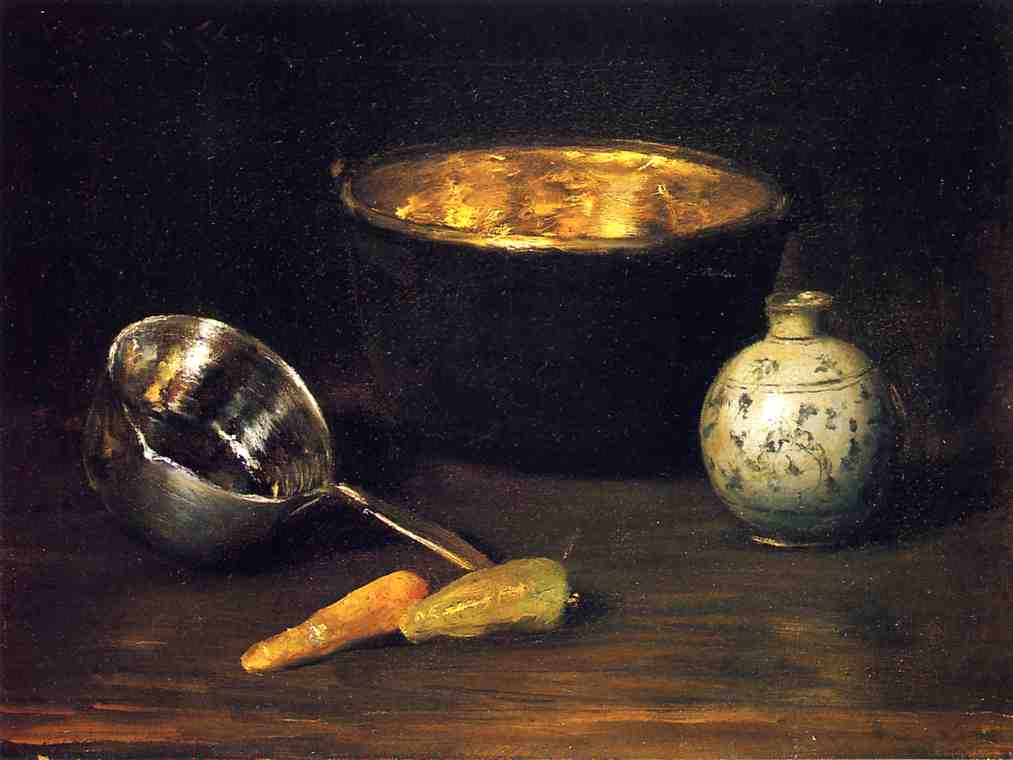 Still Life with Pepper and Carrot (1900) - William Merritt Chase Tablo