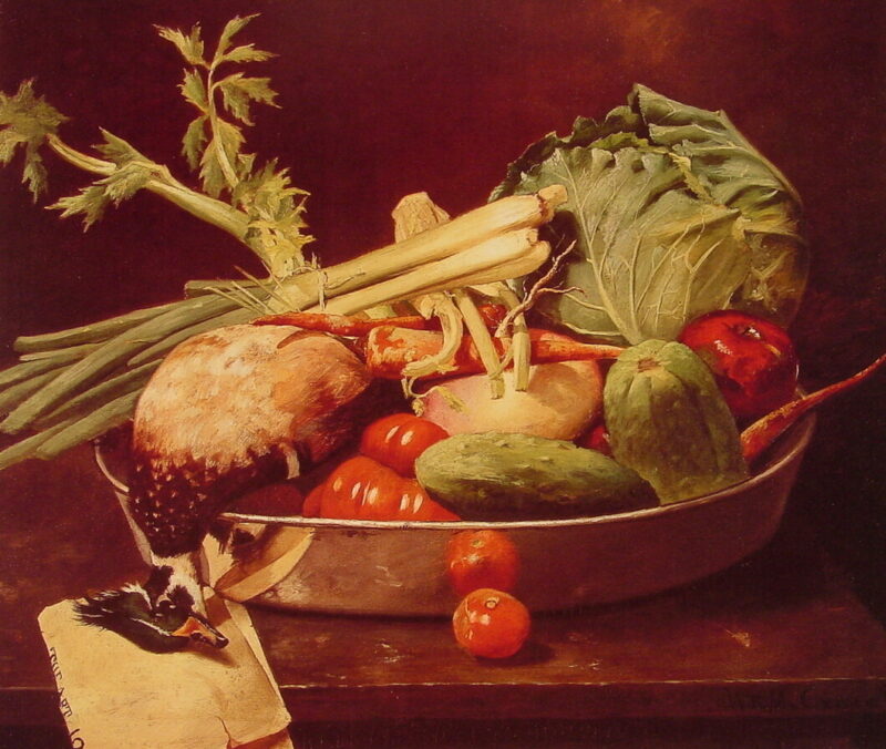 Still Life with Vegetable (1870) - William Merritt Chase Tablo
