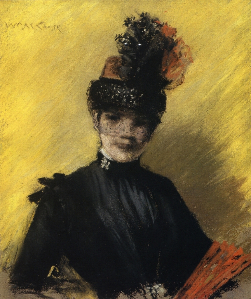 Study of Black against Yello (1886) - William Merritt Chase Tablo