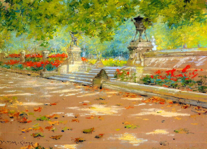 Terrace, Prospect Park (1886) - William Merritt Chase Tablo