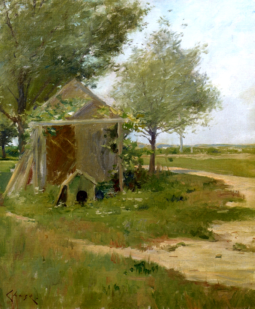 The Back Yard, Shinnecock, Long Island, New York (1900) - William Merritt Chase Tablo