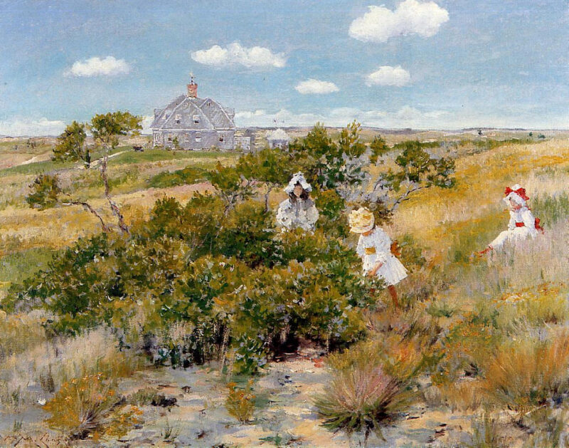 The Bayberry Bush (1895) – William Merritt Chase Tablo