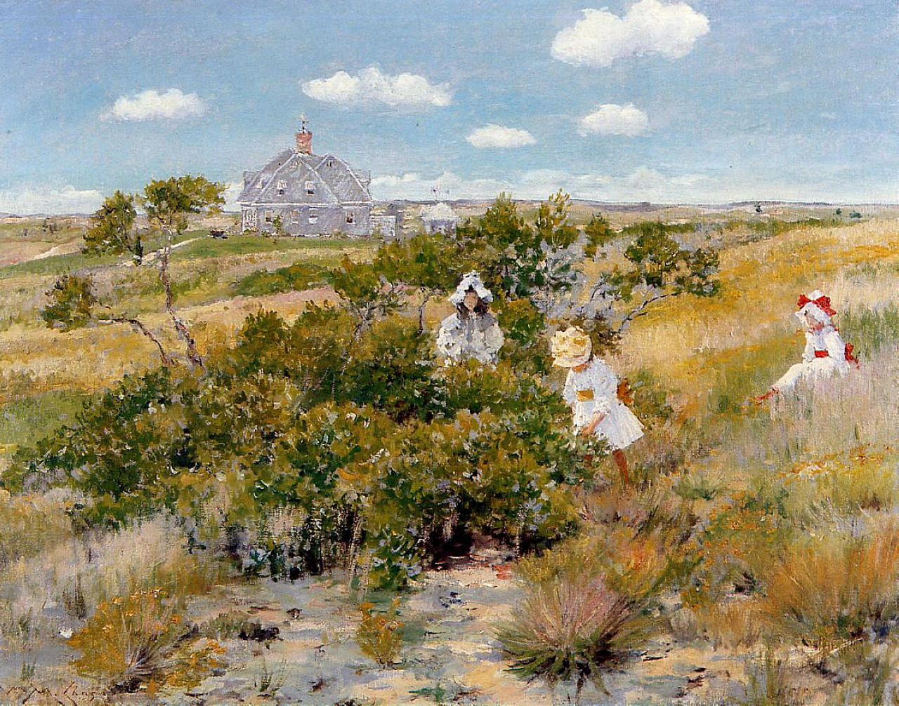 The Bayberry Bush (1895) - William Merritt Chase Tablo