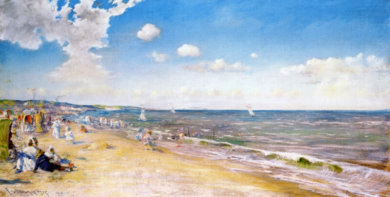 The Beach at Zandvoort (1883) – William Merritt Chase Tablo