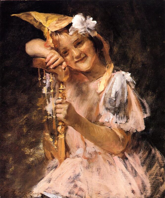 The Birthday Party, aka Helen Velasquez Chase (1902) - William Merritt Chase Tablo