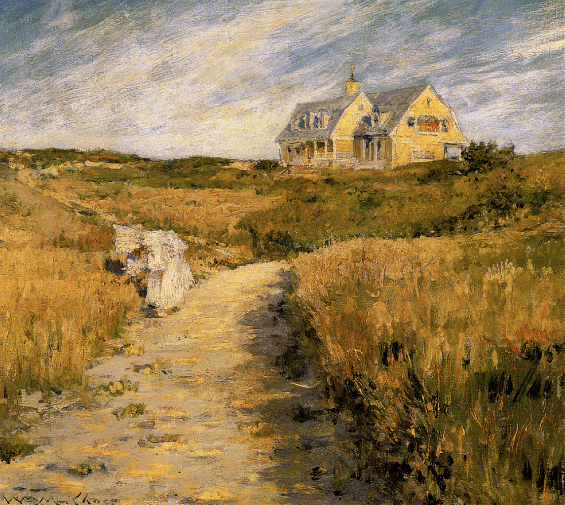 The Chase Homestead at Shinnecock (1893) - William Merritt Chase Tablo
