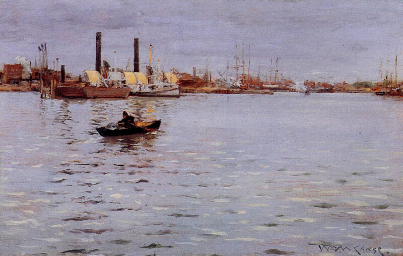 The East River (1886) – William Merritt Chase Tablo