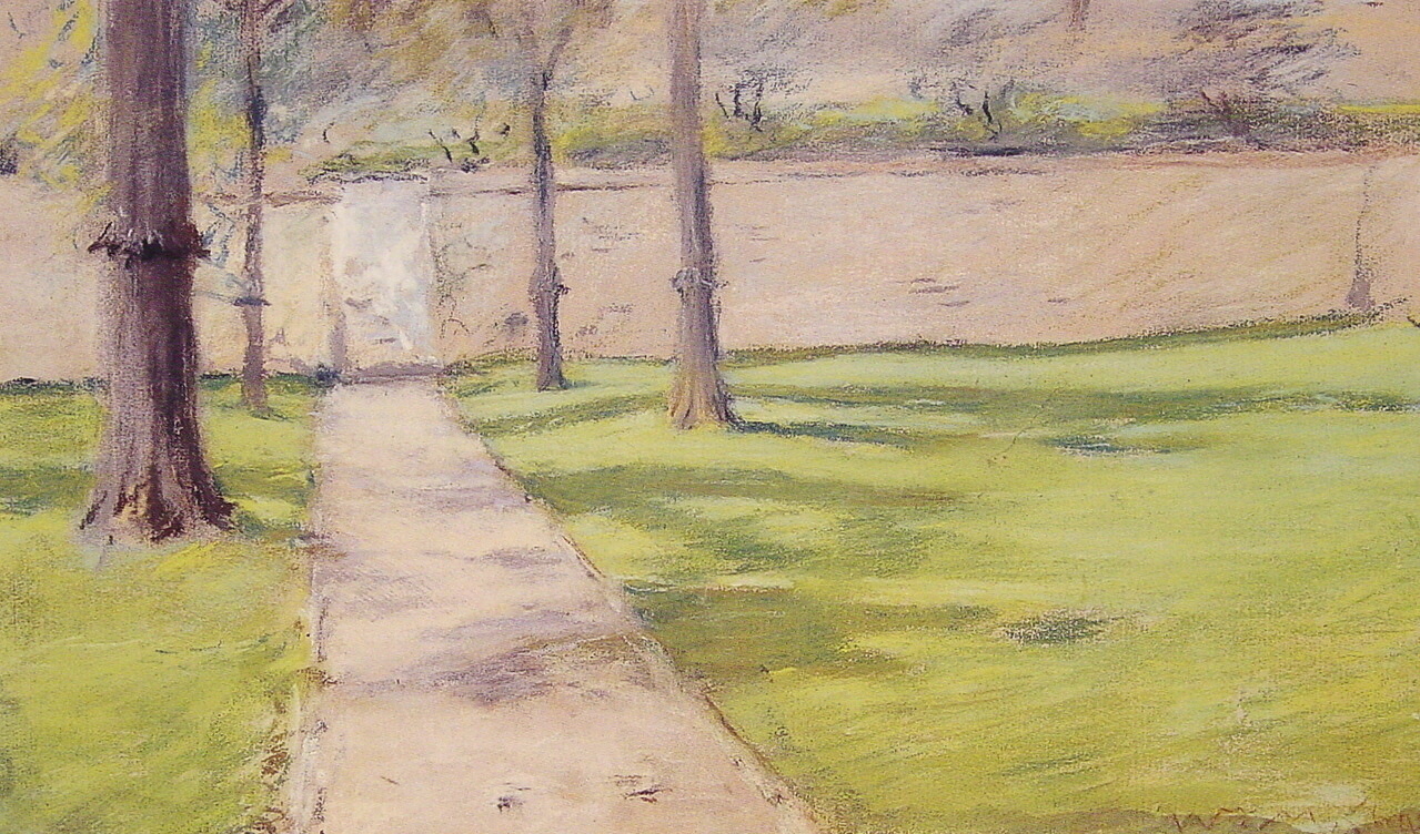 The Garden Wall - William Merritt Chase Tablo