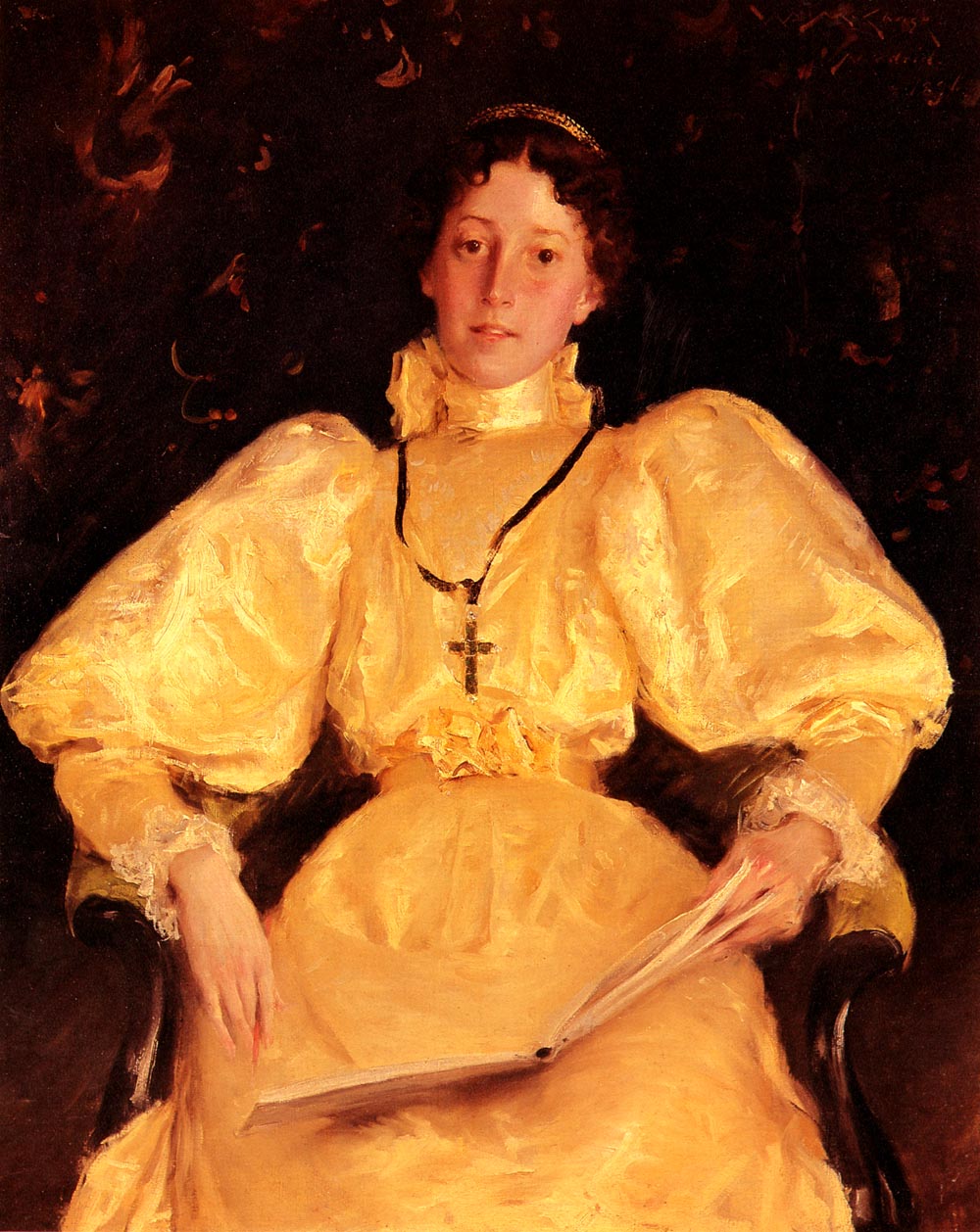 The Golden Lady (1896) - William Merritt Chase Tablo