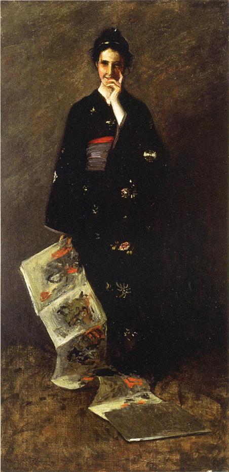 The Japanese Book (1900) - William Merritt Chase Tablo