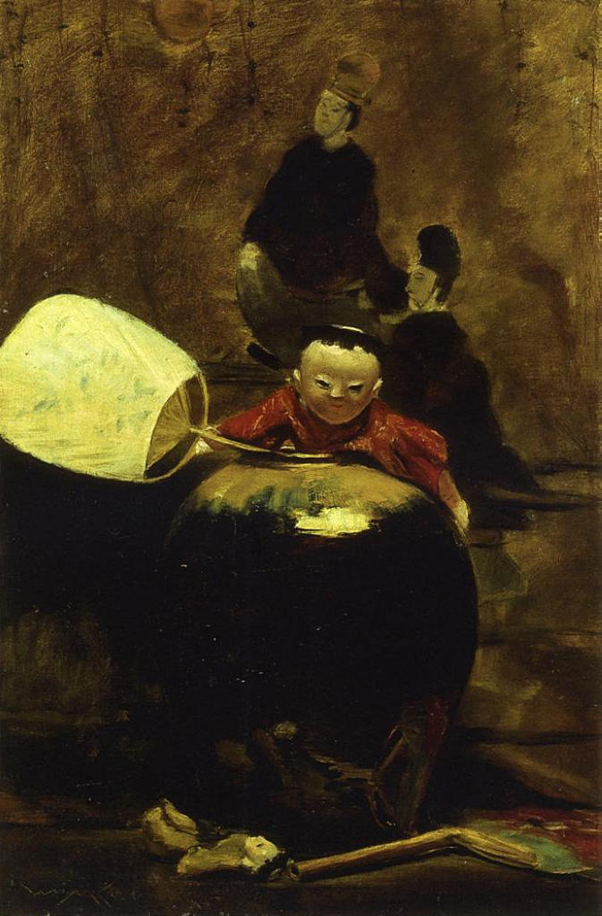 The Japanese Doll (1890) - William Merritt Chase Tablo