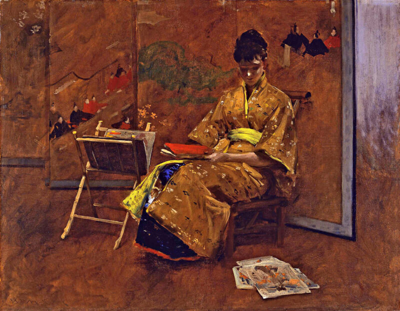 The Kimono (1895) - William Merritt Chase Tablo